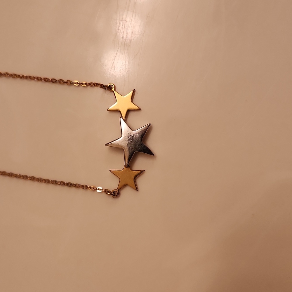 Trifari three star necklace